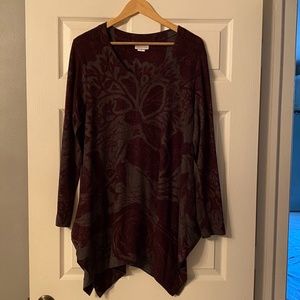Soft Surroundings Knit Asymmetrical Tunic Top Size XL